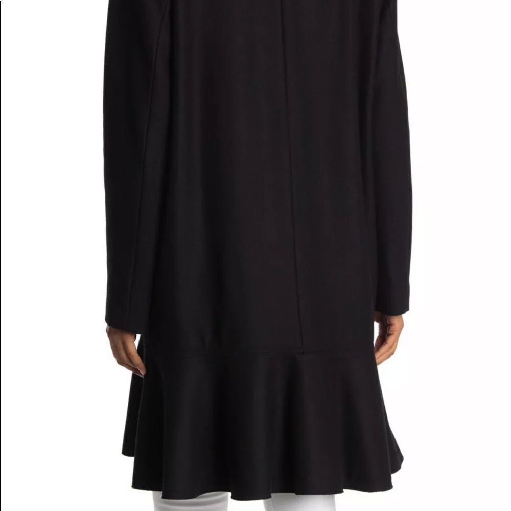 Allsaints Grace Black Italian Wool Blend Coat Size XS - Picture 6 of 14